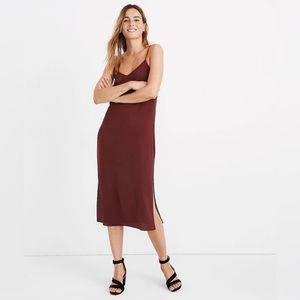 Madewell Silk Eva Side-Slit Slip Dress. Size 4